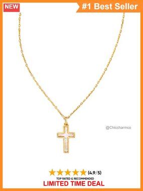 Cross Pendant Necklace 19" Box Chain 14k Lobster Clasp Gift Box